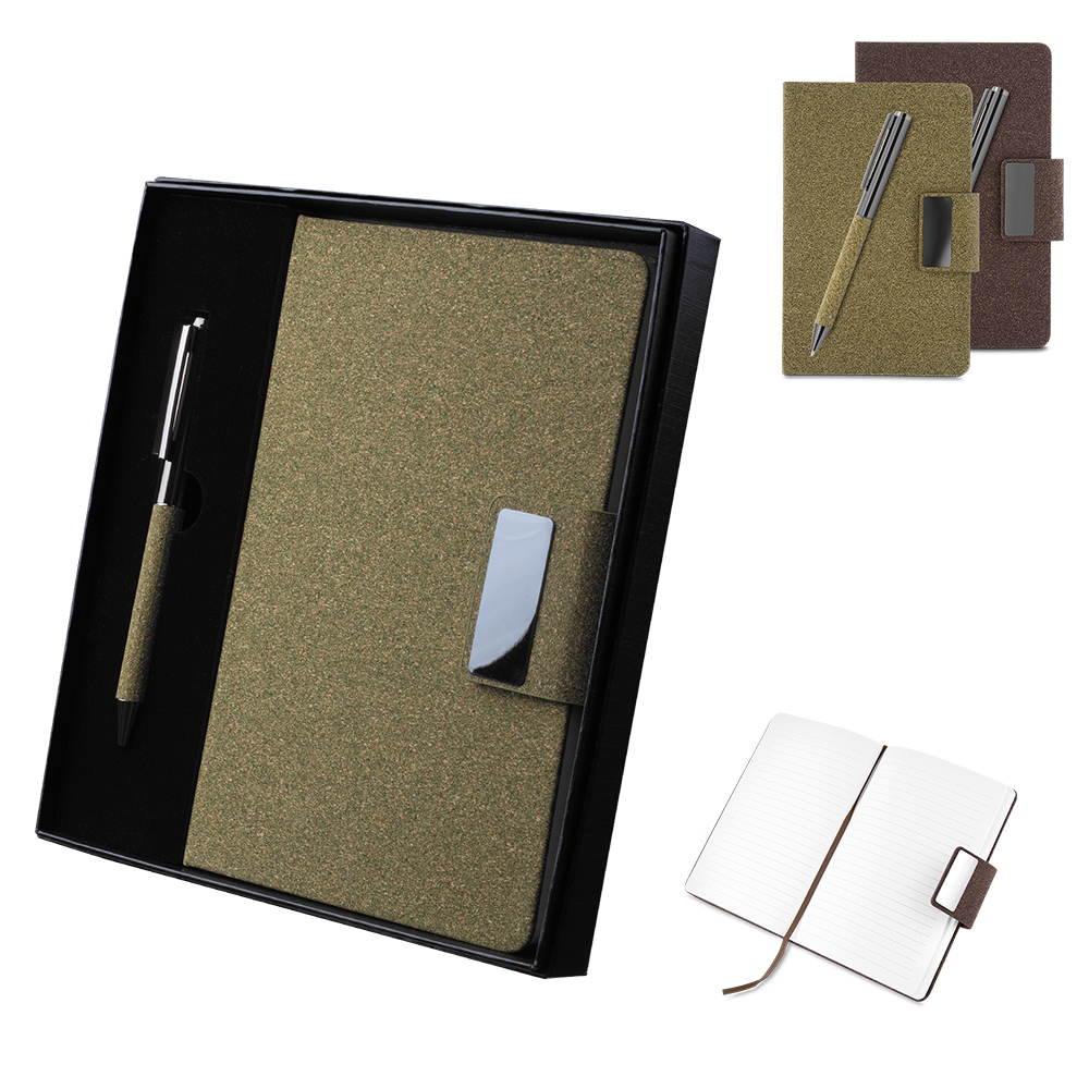 Kit Escritório Eco Fibra (Caderno + Caneta)